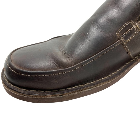 CLARKS Dark Chocolate Brown Genuine Leather Slip ON Loafers Casual Shoes sz 12 - Picture 11 of 16